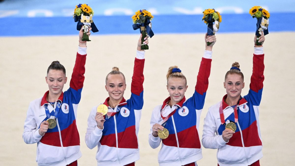 Спортивная гимнастика, женщины командное первенство - золото.jpg